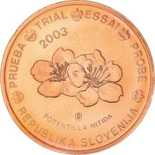 [#385622] Slovénie, 2 Euro Cent, 2003, unofficial private coin, SPL+, Cuivre pla