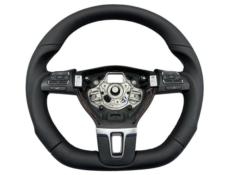 Lenkrad Lederlenkrad Vw Passat B6 B7 3C CC Multifunktion DSG Abgeflacht TAUSCH - Bild 4 von 4