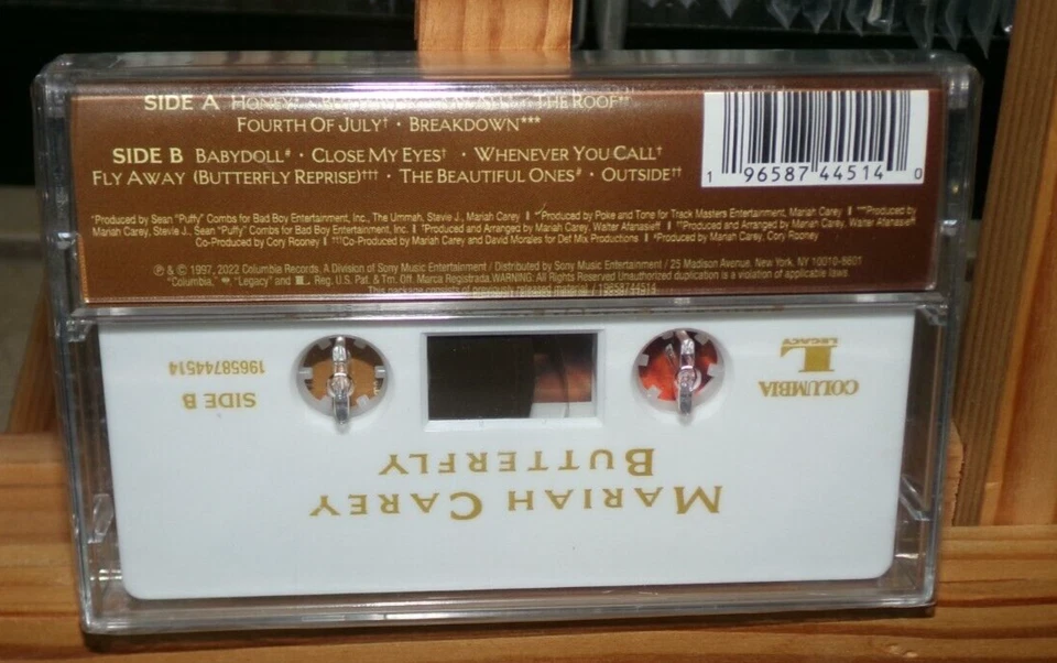 MARIAH CAREY BUTTERFLY WHITE NEW CASSETTE MY ALL BREAKDOWN HONEY CLOSE MY EYES - Image 4 of 4