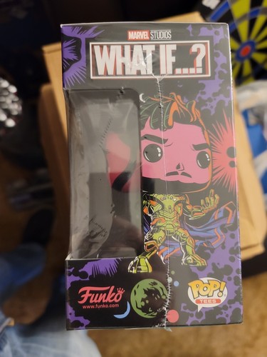 Black Light Funko Pop and L Tee: INFINITY KILLMONGER What If?? Target Exclusive - Picture 3 of 6