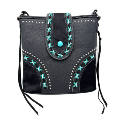 Cheyenne Horsehair G605W223BLK Tan Western Tasche