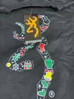 Browning Black Crewneck Sweatshirt XXL With Holiday Design 100% Cotton Casual Sp
