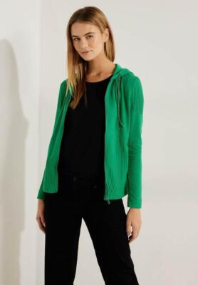 CECIL Sweatjacke mit Struktur Easy Green