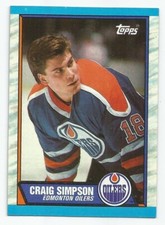 CRAIG SIMPSON 1989-90 TOPPS CARD NM-MT+ CONDITION EDMONTON OILERS