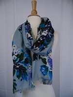 Big Buddha Metallic Floral Print Woven Fringe Scarf Multi Color 4118 Big Buddha Metallic Floral Print Woven Fringe Scarf Multi Color 4118