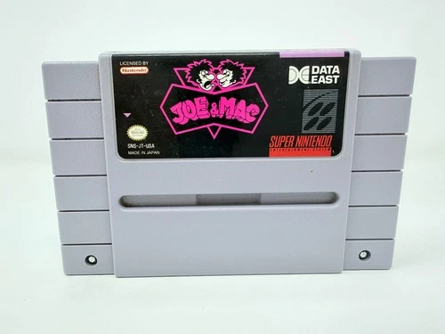Joe & Mac (Super Nintendo Entertainment System, 1992) TESTED & WORKS