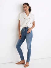 Madewell 10" Roadtripper Jeans Size 32 Denim High Rise Slim Magic Pockets NWT