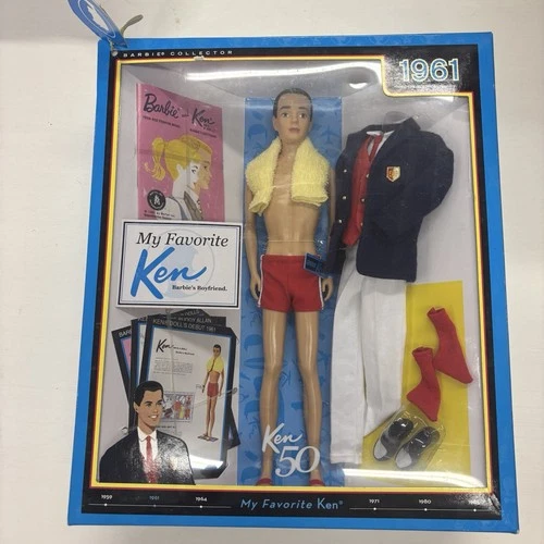 1961 VINTAGE REPRO MY FAVORITE KEN BARBIE'S BOYFRIEND DOLL 2010 MATTEL T7668 NIB