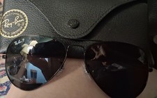 Ray Ban Aviator Sunglasses Diamond Hard Black RB 3025 58 14