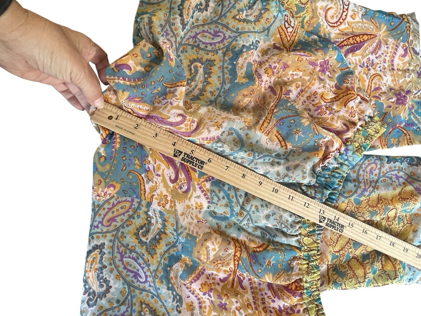 Sacred Threads Mixed Media Patchwork Pull-On Wide… - image 6