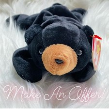 Ty Beanie Babies - Blackie the Bear - (1993, Retired)