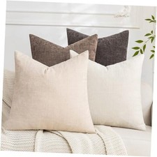 Set of 4 Soft Textured Decorative Throw Pillow 18" x 18" Pack of 4 A Neutral
