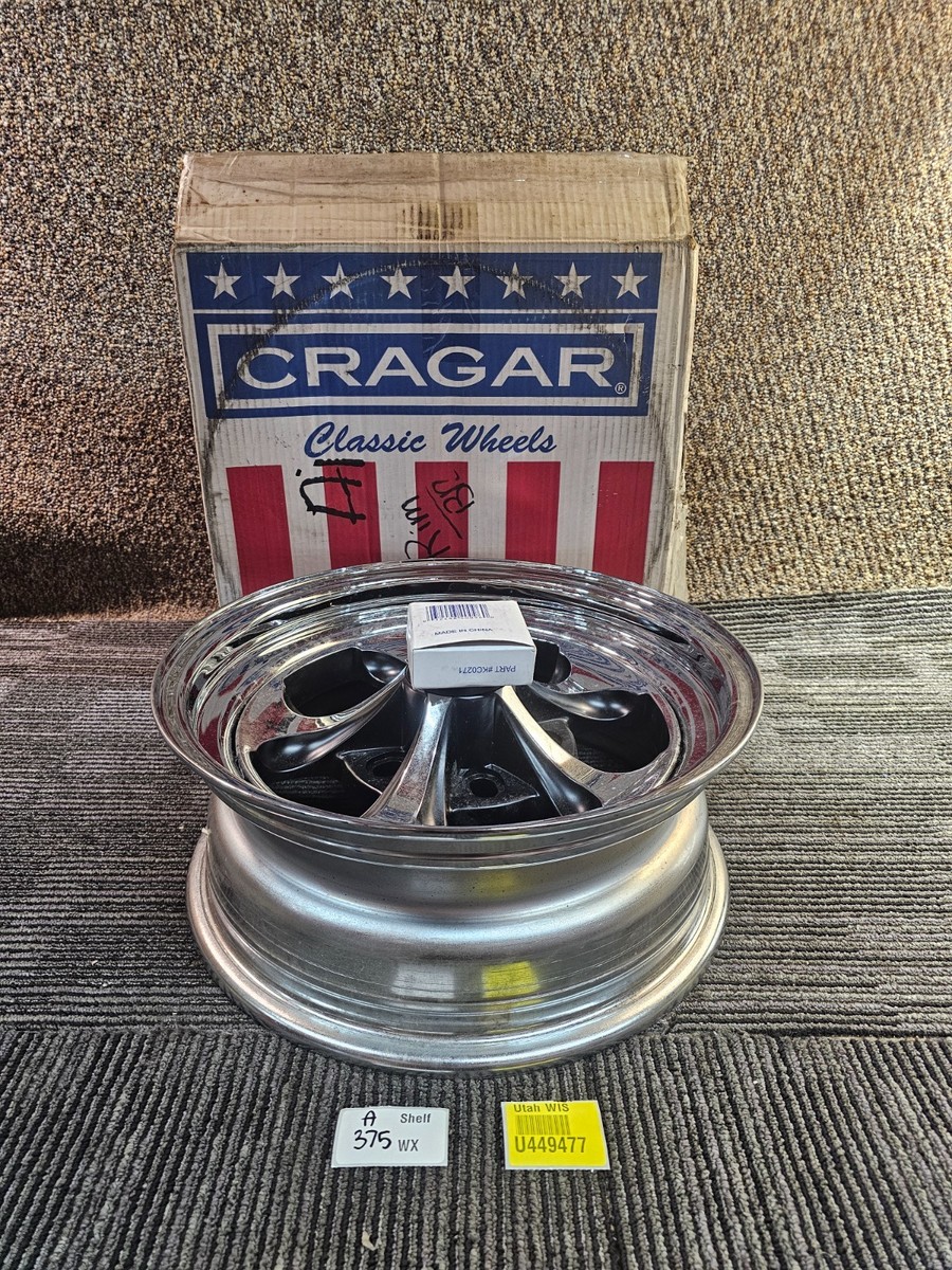 QTY1)Cragar Keystone Klassic Chrome Black Wheel Rim 15x6 5x114.3