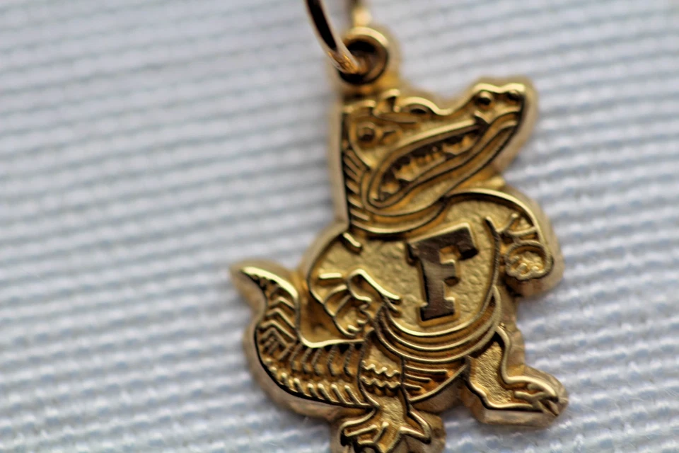 Colgante de oro amarillo de 10k LOGOArt Florida Gator con dije de mascota camisa F Foto 2 de 4