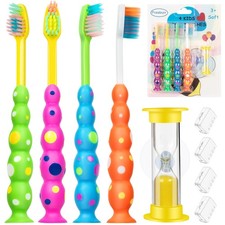 Kids Toothbrush, Toddler Toothbrush Age 2-4 and Older, with Suction Timer, Ch...