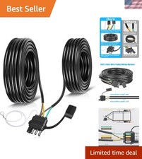 26ft 4 Pin 5 Wire Trailer Wiring Harness 16awg Trailer Light Wiring Kit With...