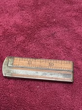 Vintage Stanley? No. 32 1/2 Boxwood Brass Folding Ruler 12