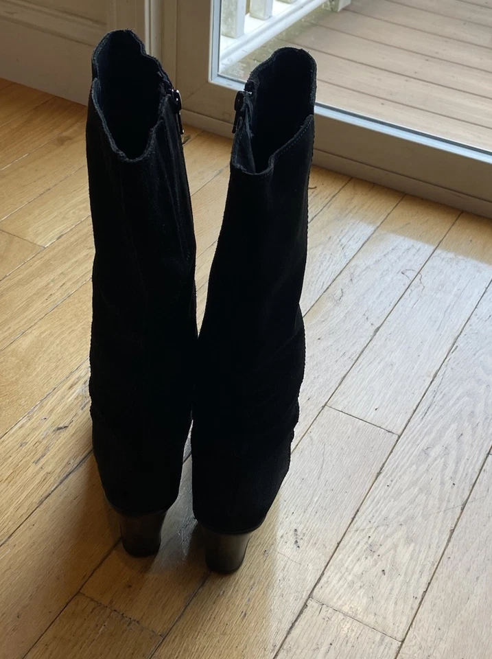 Botas altas de gamuza La Canadienne tacón de cuña negras talla 6,5 M 17191 forradas Foto 3 de 4