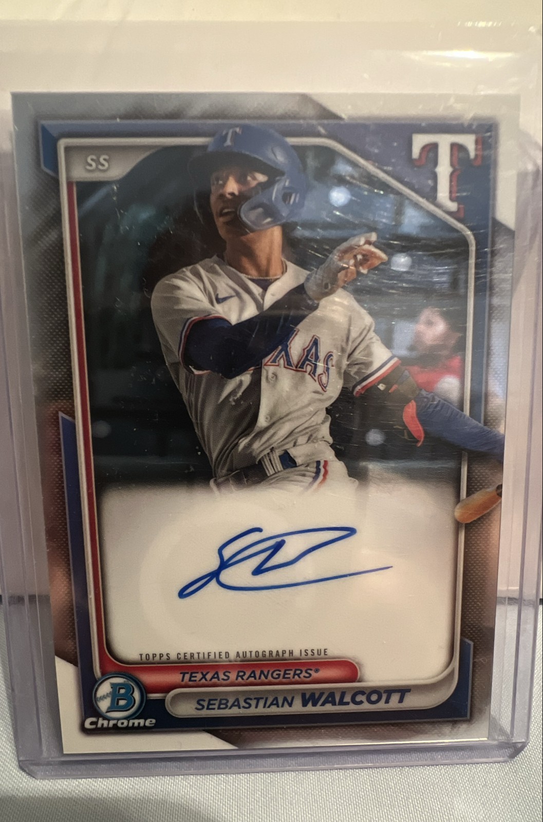 2024 Bowman - Chrome Prospect Autographs Sebastian Walcott #CPA-SW (AU, RC)