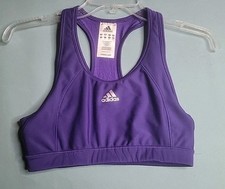 Adidas Techfit Racerback Sports Bra Purple Athletic Training Top Size Large