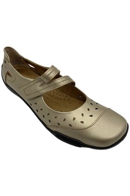 Array Women's Breeze Strappy Mary Jane Leather Flats Champagne