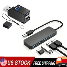 4 Port USB 3.0 Hub Splitter Multi Adapter 5Gbps High Speed For PC Desktop Laptop