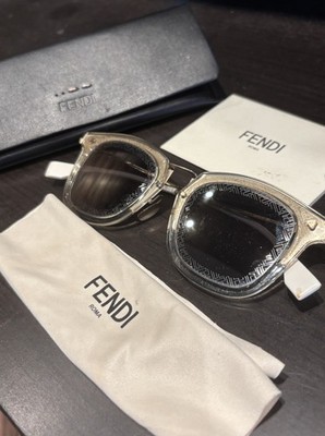 MENS Fendi FFM0045/S Square Gold Sunglasses J5GUE Size 47