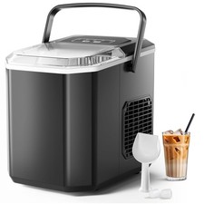 Portable Ice Maker Countertop, Dual-Size(Large/Small) Ice Machine with Self Clea