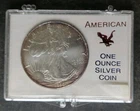 1996 $1 American Silver Eagle Dollar in a Plastic Holder