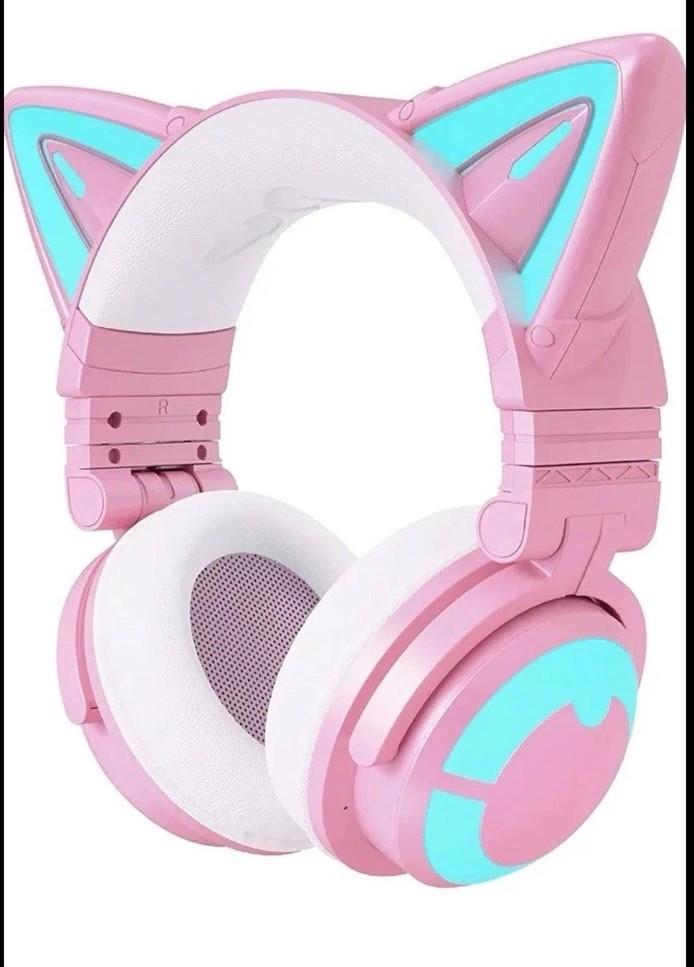 YOWU Selkirk Pink Z 3G Cat Ears Wireless Bluetooth Headphones