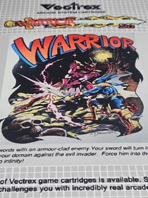 Warrior Vectrex Game with Custom Box and Overlay (Clear Cart)