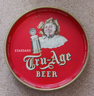 Vintage Tru Age Beer advertising tray Standard Brewing Co. Scranton PA