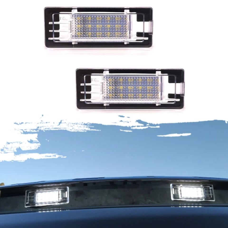 Indicador de matrícula LED blanco 2 piezas para Renault Laguna II 2001-2007 Foto 2 de 4