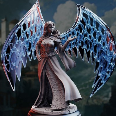 Prismatic Angel - Vitria -Elf Sorcerer - D&D PF2e - Paint Ready Mini
