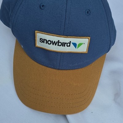 Snowbird Blue/Brown Adjustable Unisex Baseball Cap, One Size, Solid