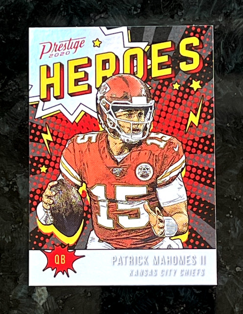 Patrick Mahomes II 2020 Panini Prestige HEROES Holofoil Kansas City Chiefs HE-PM