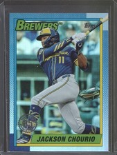 2025 Topps Update - 35th Anniversary Jackson Chourio U90-8 Blue Rainbow Foil
