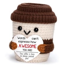 Birthday Gift for Women Christmas Positive Crochet Coffee Cup Cheer Up Awesome