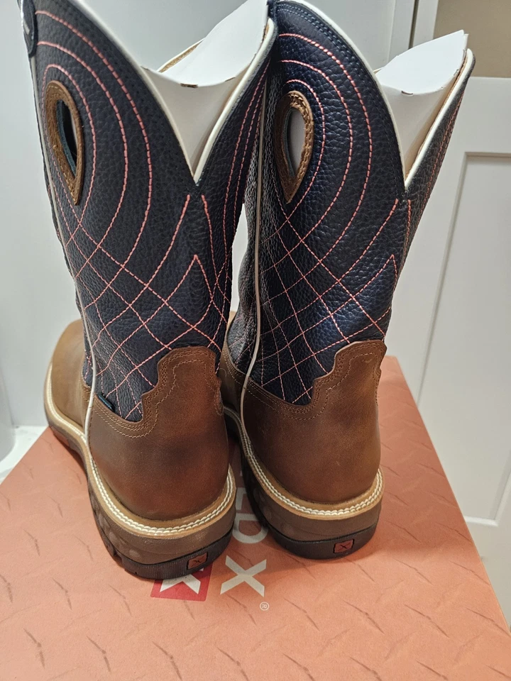 Twisted X Men's Waterproof CellStretch Western Work Boots - Soft Toe Size 14EE - Image 4 of 4
