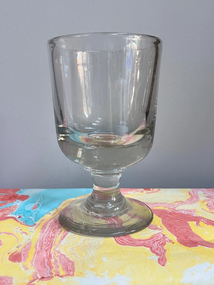 Antique Large 3/4 Pint Hand Blown Rummer Glass – Early 19th Century  Pontil Mark - Image 4 of 4