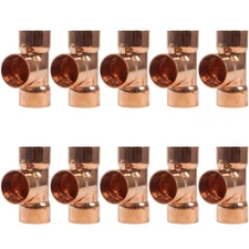 Appli Parts AP-T078B10 7/8in Wrot Copper Tee CxCxC connections for refrigeration