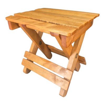 Vintage Mini Holz Klapphocker 20cm klein Pflanzenständer Lamelle Beistelltisch MCM Boho