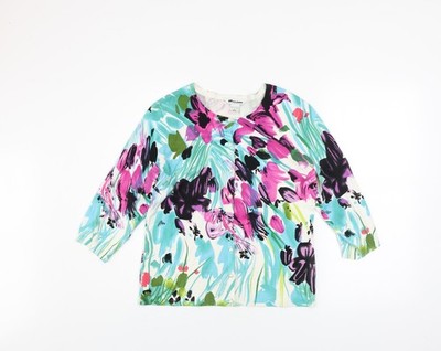Nygard Collection Strickjacke Damen Mehrfarbig M Blumen
