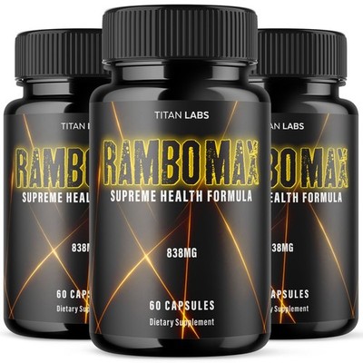 (3 Pack) Rambo Max Advanced Male Health Support Supplement RamboMax 180 Capsules