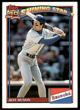 1991 Topps Bazooka Shining Stars Jeff Huson #16 Texas Rangers