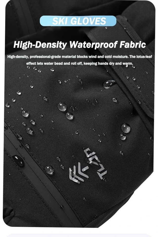 Men's AND WOMEN'S waterproof, Winter Warm Skiing Gloves, Warm Snow Gloves - Image 4 of 4