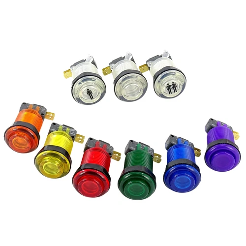 IL PSL L Translucent Arcade Push Button 28mm Cherry D44X Concave Spain