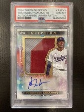 2024 Topps Inception Yoshinobu Yamamoto Jumbo Rookie Patch Auto /125 PSA 10