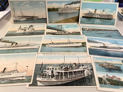 1919-1940 Rare Steamship Steamliner Passenger Ships Postcard Lot