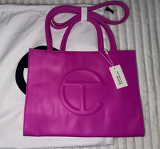 Telfar Medium Pink Shopping Bag Tote w/ Cross...